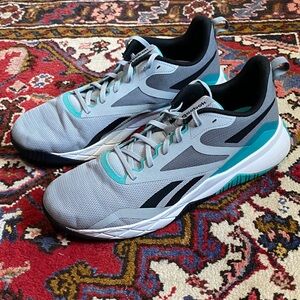 Reebok Nanoflex Gray and Teal Running Sneakers Men’s Size 13